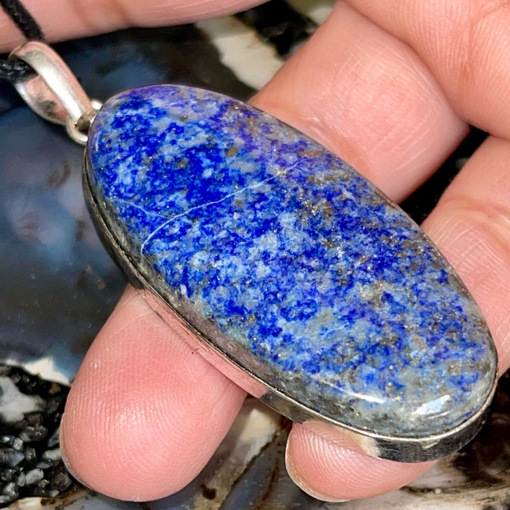 Oval Lapis Lazuli Pendant 2 1/2”